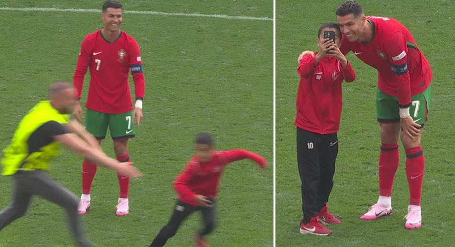 Ici, l’avion d’assaut prend un selfie avec Ronaldo